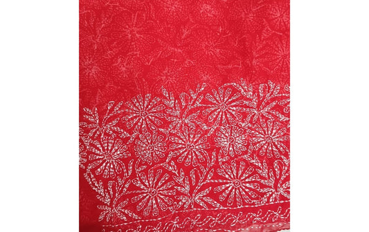 Full Jaal Red Tepchi saree