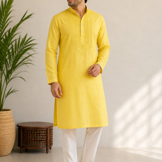Classic Chanderi Men Kurta
